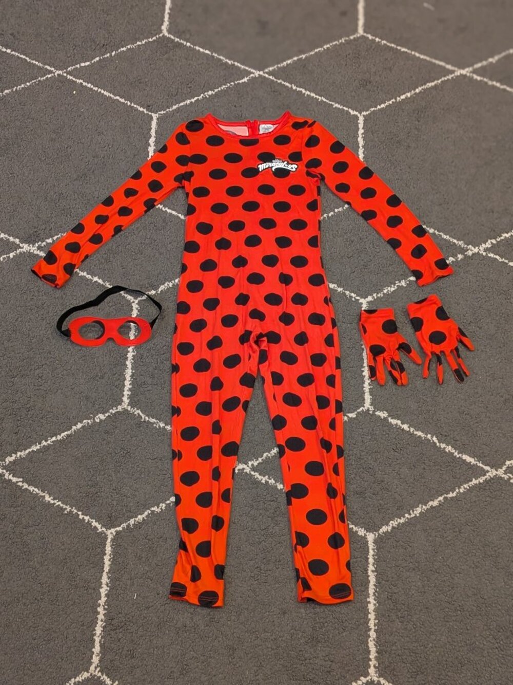 Miraculous Ladybug Girl Cosplay One Piece Jumpsuit Set Costume size 7 / 8